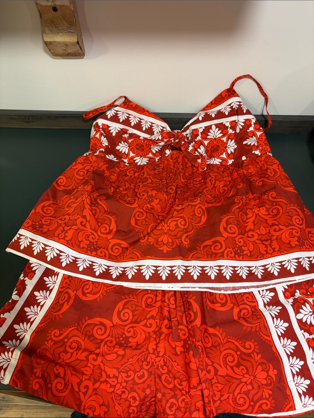 1. State Red & White Floral-Print Camisole and Shorts Set